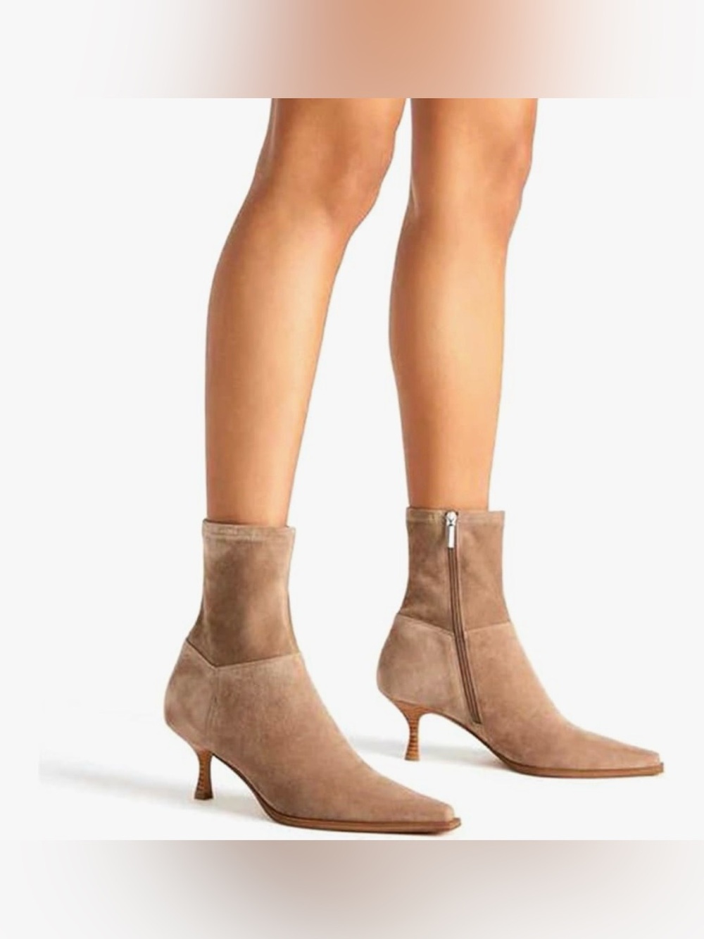 NEW Brown Fall Boots Side Zip, Ankle, Mid Calf, Pointed Toe, Kitten Heel Sz 11